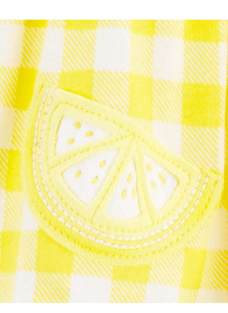 carter's Carter's Lemon Gingham Sunsuit - Yellow  - Image 2