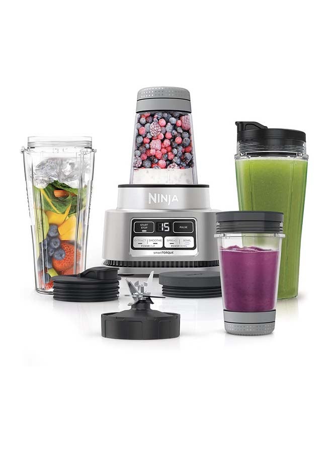 Ninja Foodi Power Nutri Blender 2-In-1, Blend Smoothie Bowls, Thick Spreads & Frozen DrInks, Automatic Programs, 700ml Cup & 400ml Bowl With With Power Paddle 700 ml 1100 W CB102ME Silver - Image 2