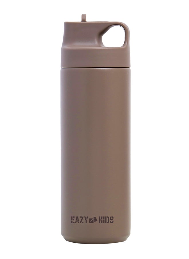 Eazy Kids Double Wall Insulated Sports Water Bottle - Khaki, 550 ML  - Image 1