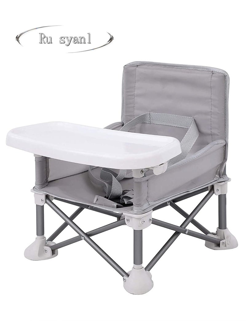 Ru syanl Portable Baby Booster Seat | Compact Fold with Straps for Indoor/Outdoor Use| Great for Camping Beach Lawn  - Image 1