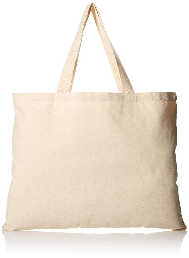 ToteBagFactory (عبوة من 12 قطعة) 12 حقيبة حمل من قماش قطني ثقيل (طبيعي) - Image 1
