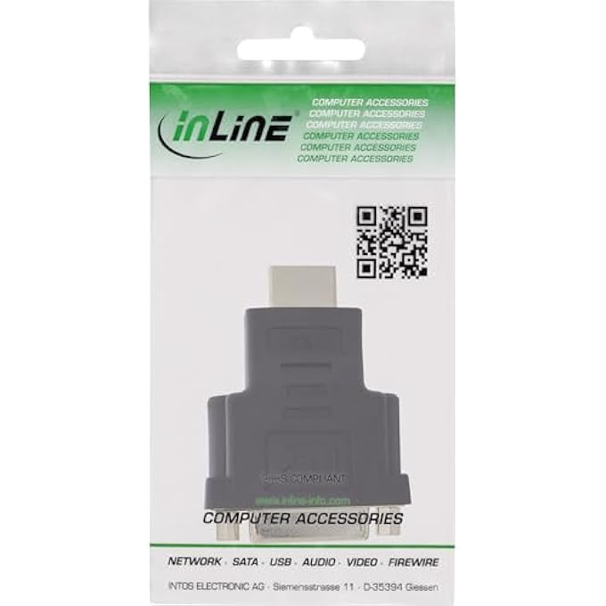 INLINE HDMI-DVI ADAPTOR 19-PIN MALE TO 24+1 FEMALE GOLD-PLATED CONTACTS - Image 2