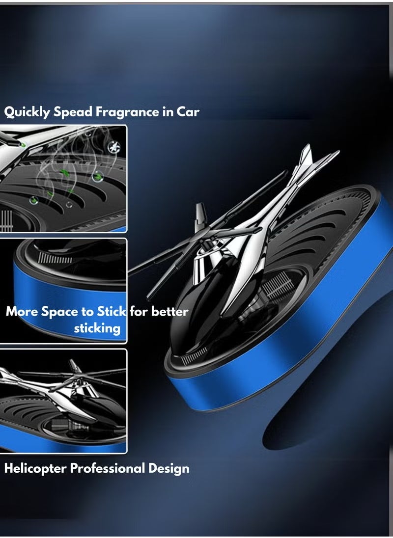 MOCOM Solar-Powered Helicopter Car Air Freshener – Aromatherapy Dashboard Perfume & Stylish Aircraft Decoration  - Image 4