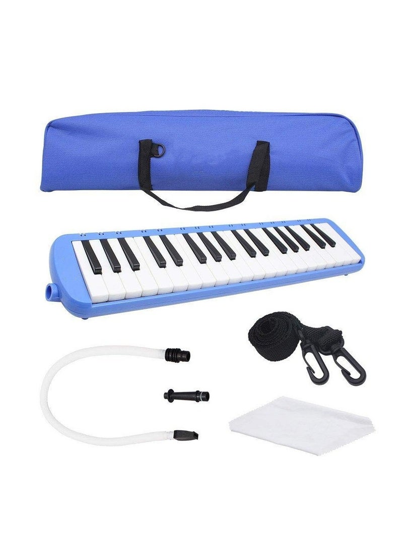 Generic 37 Keys Piano Melodica Educational Musical Instrument with Carrying Bag Blue  - Image 2