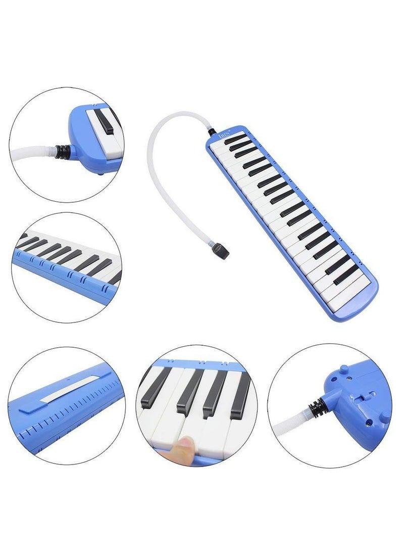 Generic 37 Keys Piano Melodica Educational Musical Instrument with Carrying Bag Blue  - Image 3