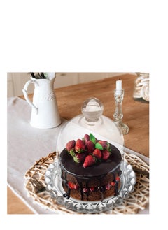 Y&D 4 PCS Mini Cake Domes Cookie Display Cake Holder Cake Stand Decorative Candlestick  Cake Plate Dome Cover Fruit Glass Cover Shield for Birthday Wedding  - Image 4