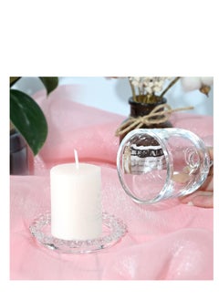 Y&D 4 PCS Mini Cake Domes Cookie Display Cake Holder Cake Stand Decorative Candlestick  Cake Plate Dome Cover Fruit Glass Cover Shield for Birthday Wedding  - Image 5