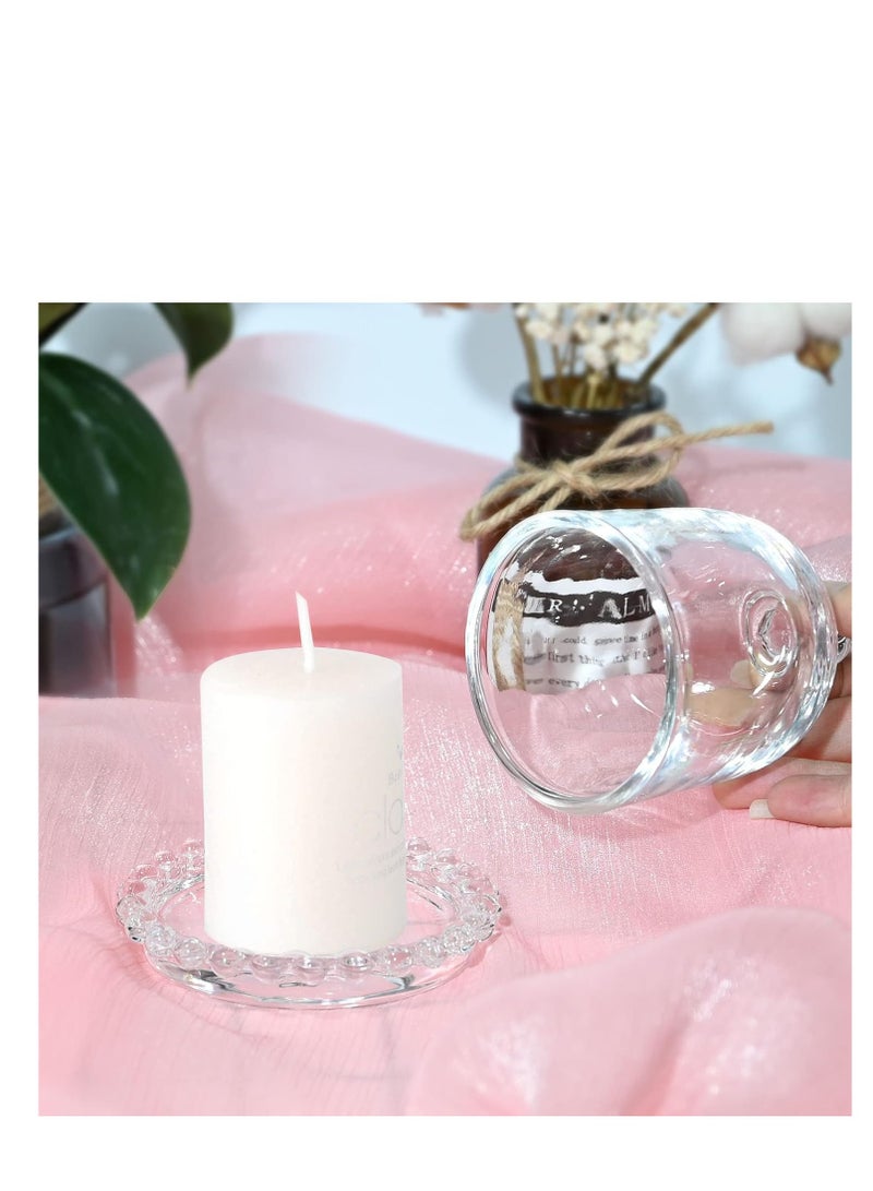 Y&D 4 PCS Mini Cake Domes Cookie Display Cake Holder Cake Stand Decorative Candlestick  Cake Plate Dome Cover Fruit Glass Cover Shield for Birthday Wedding - Image 5