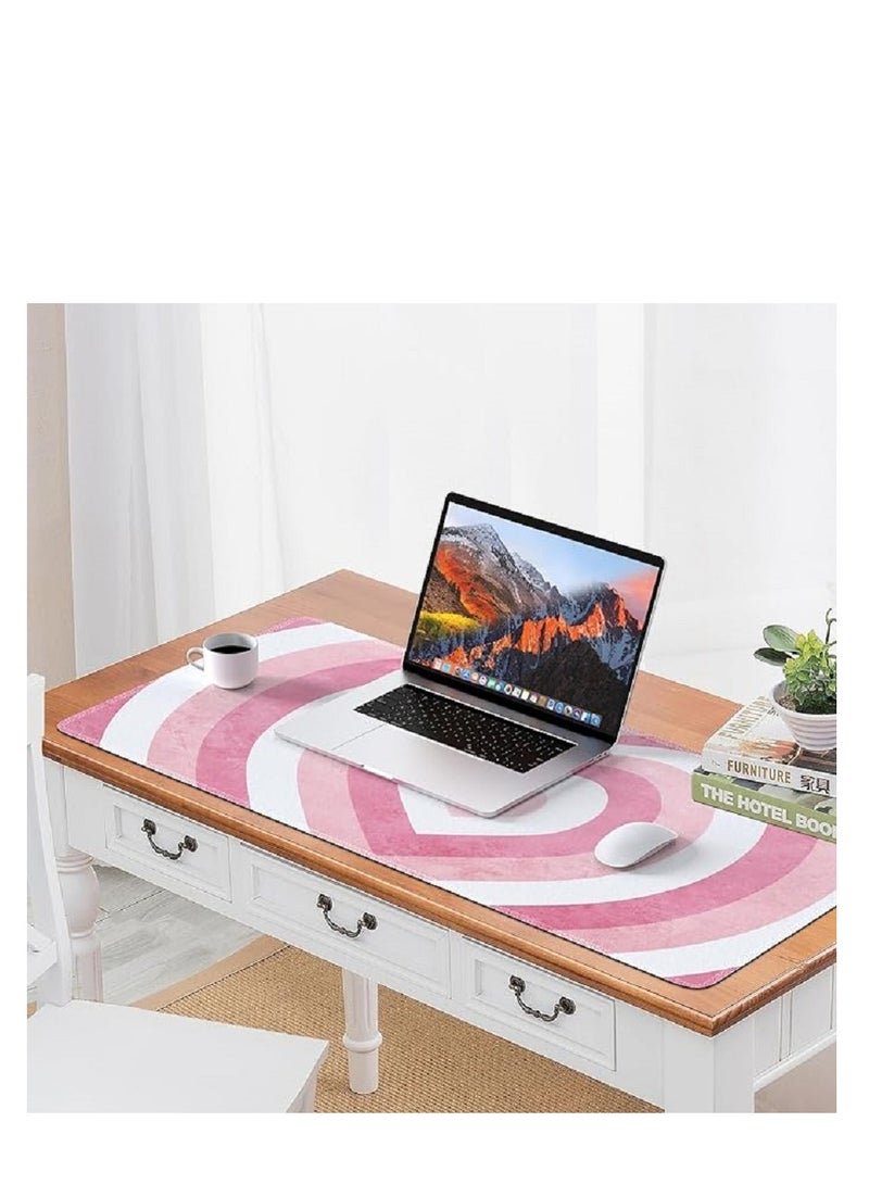 Pink Large Mouse Pad For Desktop 800x300x3mm Extended Keyboard Pad Gaming Mouse Pad Non-slip Rubber Base Mouse Pad Desk Accessories Ladies Desk Storage Box Heart Shaped Pink - Image 5