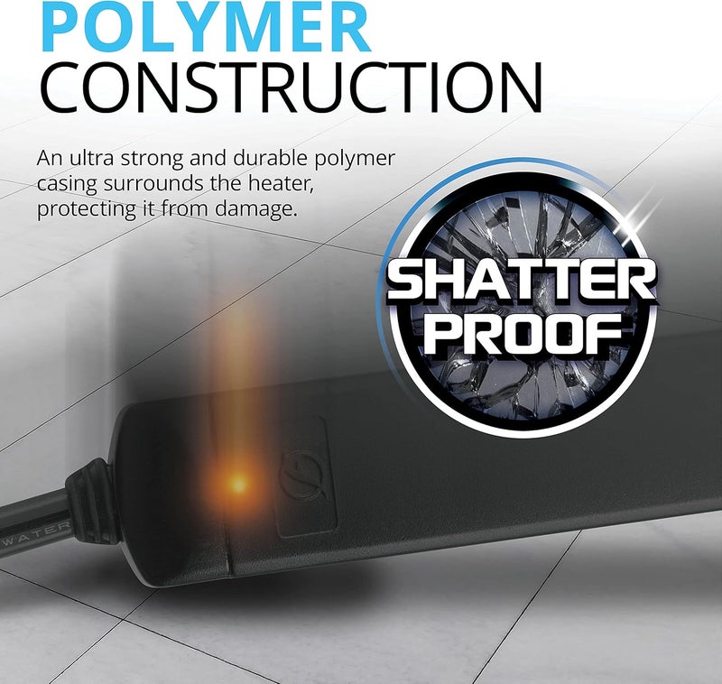 Fluval P50 Submersible Aquarium Heater – 50W, Preset 76-78°F for Freshwater & Saltwater Tanks up to 15 Gal, Shatterproof, Fully Submersible, LED Indicator, Durable & Safe Fish Tank Heater - Image 2