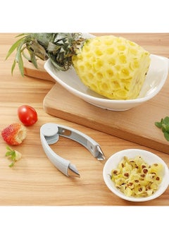 Generic Altheqa 2pcs Fruit Eye Peeler V Shape, 2 Pcs Strawberry Huller, Stem Remover Tomato Potato Pineapple Cutter, Fruit Vegetable Pineapple Corer and Slicer Tool Kitchen Gadgets  - Image 3