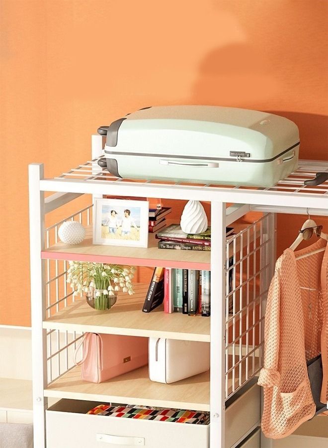fashionhome Multifunction Moveable Multi Storage Clothes and Household Items Storage Rack Hanger 118 x 40 x 165 cm - Image 2