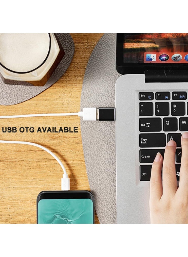 USB to USB C Adapter 4 Pack, USB C Female to USB3.0 Male Adapter x2, USB A 3.0 Female to Type C Male Adaptor x2, Compatible with MacBook, iPhone 15, Samsung Galaxy, Smartphone,Tablet,Laptop - Image 5