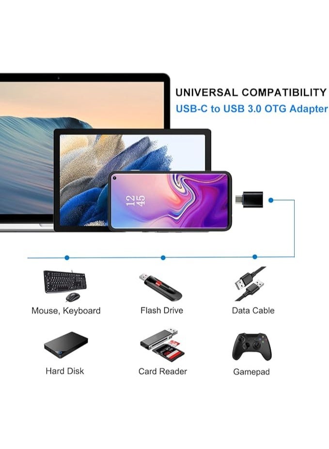 USB to USB C Adapter 4 Pack, USB C Female to USB3.0 Male Adapter x2, USB A 3.0 Female to Type C Male Adaptor x2, Compatible with MacBook, iPhone 15, Samsung Galaxy, Smartphone,Tablet,Laptop - Image 3