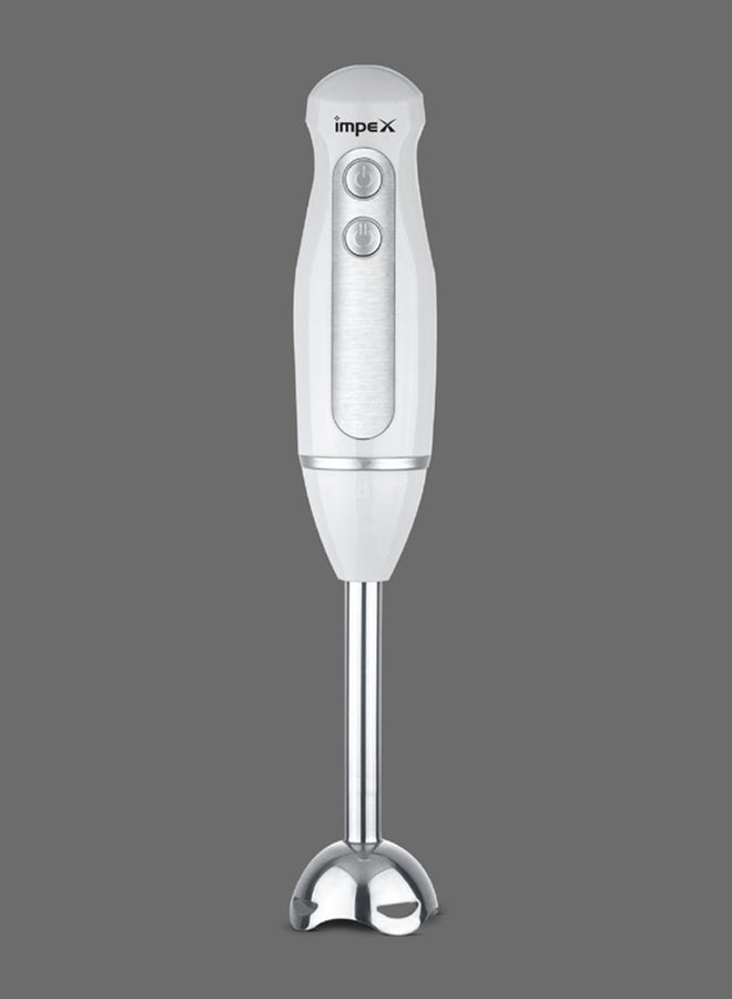 Impex Hand Blender Mixer 300W| 2 Speed Control | Stainless Steel Rod & Blade | Overheat Protection | 2-Year Warranty | Efficient & Durable Handheld Blender for Smoothies, Soups, Sauces & More HB 3201 White - Image 2