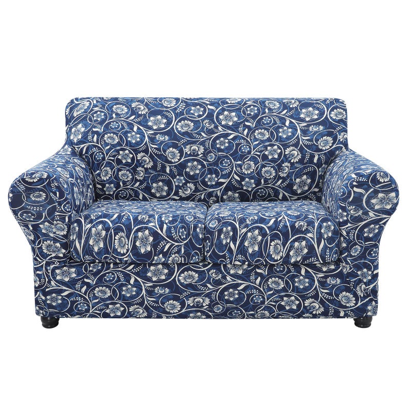 hyha Couch Cover Loveseat Covers Floral Pattern Stretch Printed 3 Pieces Sofa Slipcovers for 2 Separate Cushion Couch Sofa Washable Furniture Protector for DogsLoveseat Baroque