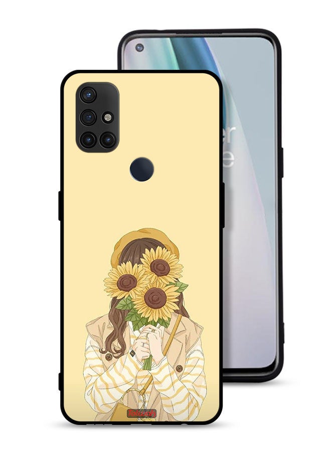 Tolwak OnePlus Nord N10 5G Protective Case Cover Hide Face With Sunflowers - Image 1