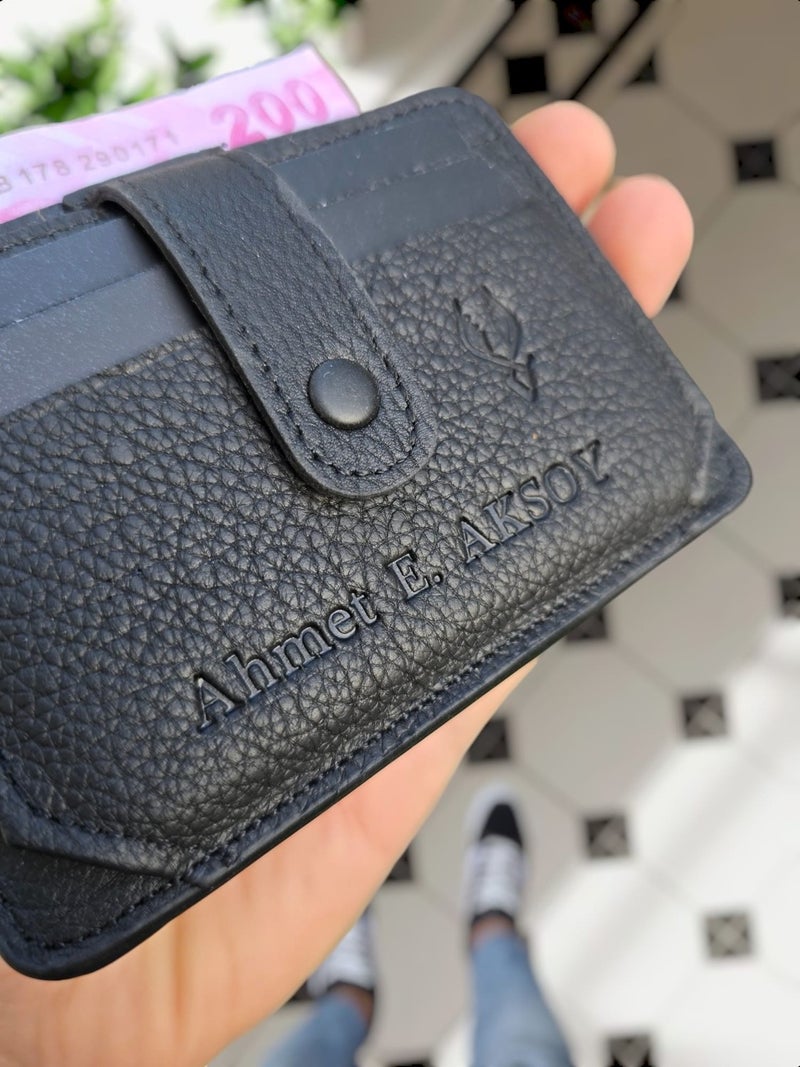 VISSO 653 Genuine Leather Men's and Women's Credit Card Holder Wallet with Personalized Paper Money Compartment and ID Card Compartment  - Image 3