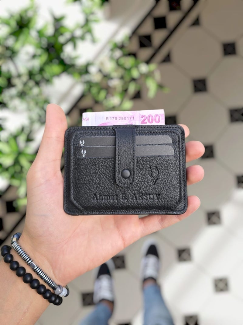 VISSO 653 Genuine Leather Men's and Women's Credit Card Holder Wallet with Personalized Paper Money Compartment and ID Card Compartment  - Image 4