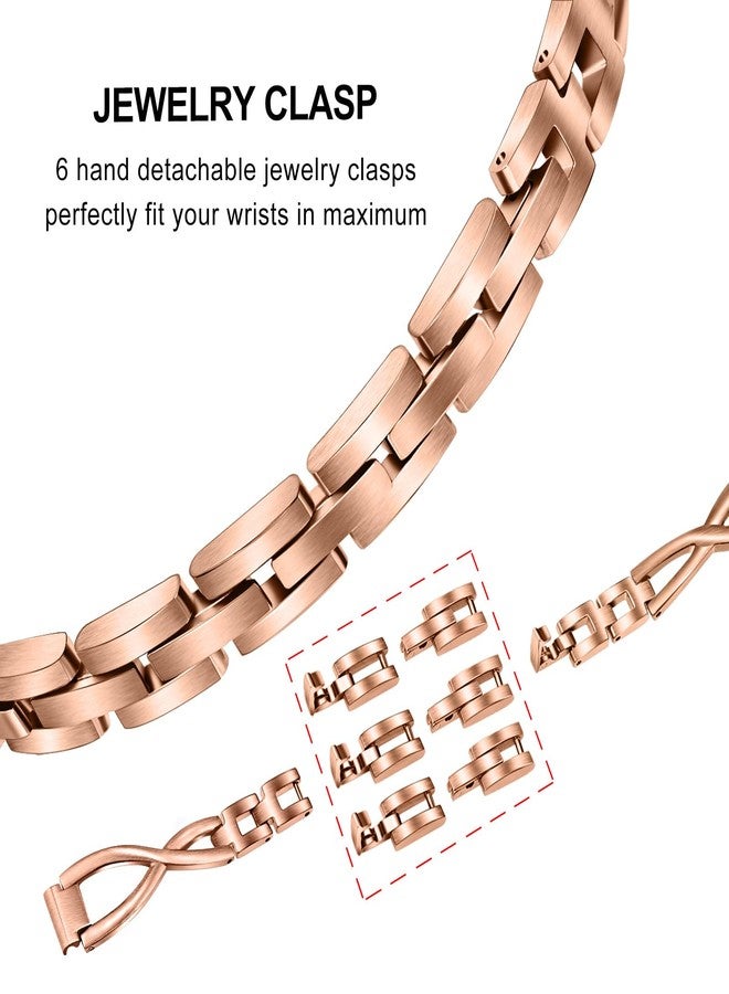 TRUMiRR Band for Inspire/Inspire HR/Inspire 2 / Inspire 3 Women, Solid Stainless Steel Watchband Jewelry Strap Wrist Bracelet for Fitbit Inspire 3 / Inspire 2 / Inspire Smart Watch - Image 5