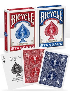 Bicycle Standard Index Playing Cards in Red & Blue For All card games Pack of 9  - Image 2