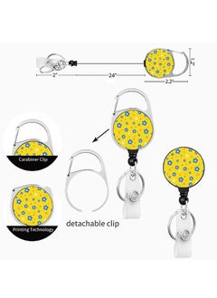 DAREU Colorful Retractable ID Badge Holder with Vertical Card Protector and Breakaway Lanyard – Ideal for Teachers, Nurses, Office Staff  - Image 2