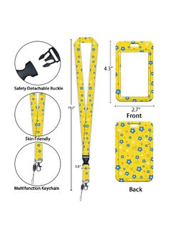 DAREU Colorful Retractable ID Badge Holder with Vertical Card Protector and Breakaway Lanyard – Ideal for Teachers, Nurses, Office Staff  - Image 3