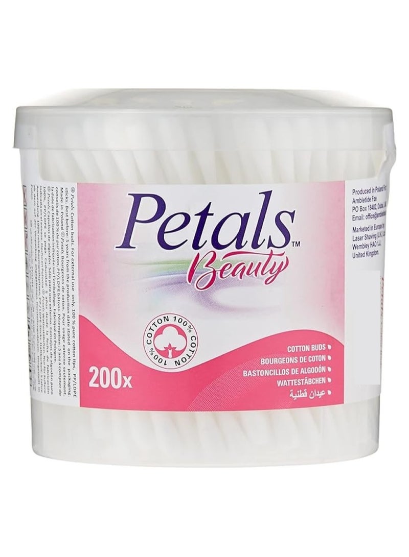 Petals Cotton Buds 200 Pieces Pack - Image 1