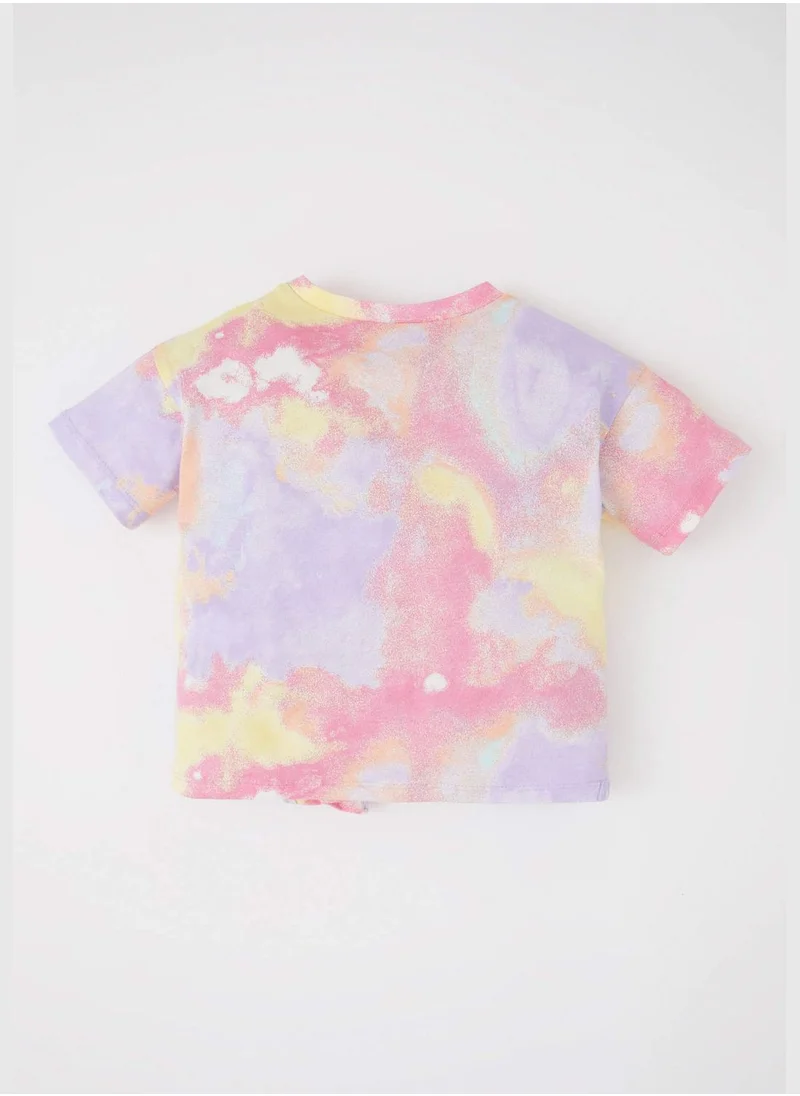 DeFacto Regular Fit Short Sleeve Batik Print T-Shirt