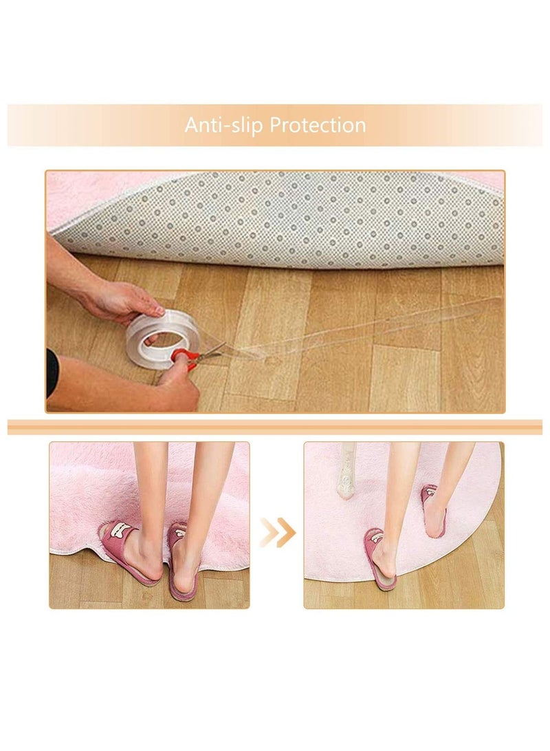 Excefore no Adhesive Tape Nano Tape Multipurpose Double Sided No-Trace Removable Glue Tape Washable Strong Gel Anti-Slip Fixed Adhesive Transparent Multifunctional Nano Tape - Image 5