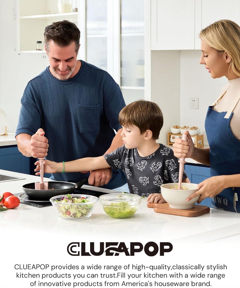 CLUEAPOP مفرمة همبرغر نايلون، أداة هرس اللحم بخمسة شفرات منحنية للحوم المفرومة، مقاومة للحرارة وغير خدش - Image 2