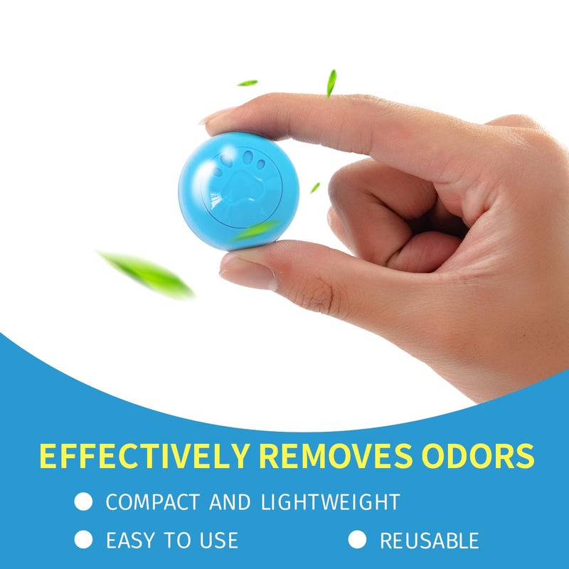 MAXIMILIAN Shoe Deodorizer Balls 8pcs Professional Shoe Fresheners Balls Foot Odor Eliminator Odor-Fighting Freshener for Neutralizing Odor and Refreshing Sneaker Shoes, Wardrobe, Bags, Blue - Image 3