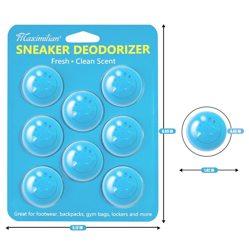 MAXIMILIAN Shoe Deodorizer Balls 8pcs Professional Shoe Fresheners Balls Foot Odor Eliminator Odor-Fighting Freshener for Neutralizing Odor and Refreshing Sneaker Shoes, Wardrobe, Bags, Blue - Image 2