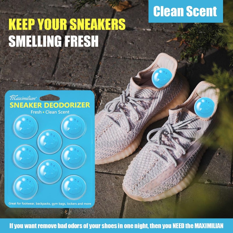 MAXIMILIAN Shoe Deodorizer Balls 8pcs Professional Shoe Fresheners Balls Foot Odor Eliminator Odor-Fighting Freshener for Neutralizing Odor and Refreshing Sneaker Shoes, Wardrobe, Bags, Blue - Image 4