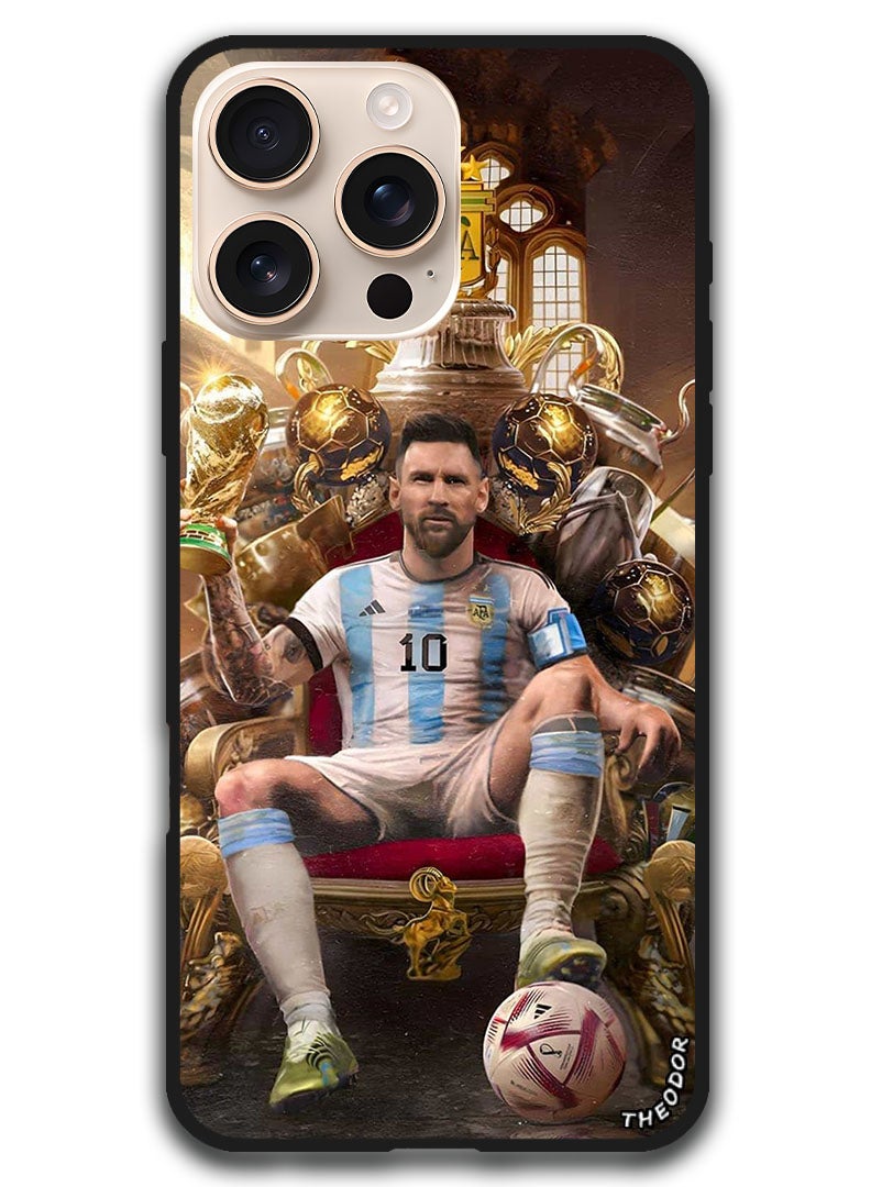 Theodor Protective Case Anti Scratch Shock Proof Bumper Cover For iPhone 16 Pro Max (6.9)-inch Messi 2 - Image 1