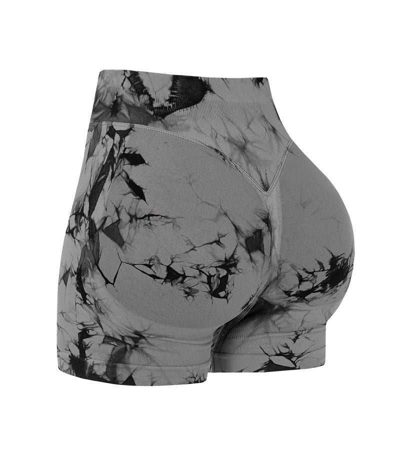 OVESPORT Seamless Workout Shorts for Women Scrunch Butt Lifting Gym Booty Biker Short Pants Grey - Image 1