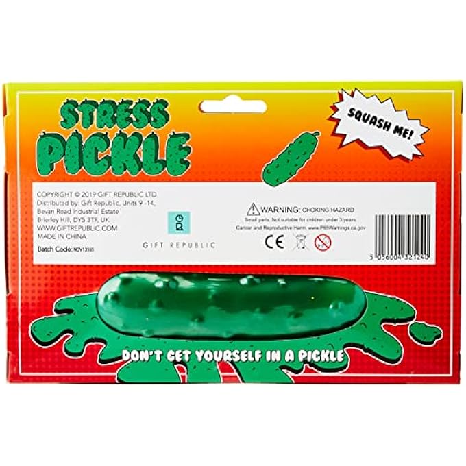 Gift Republic GR450120 Stress Pickle Squeeze Toy, Green - Image 2