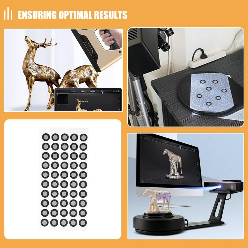 50pcs 3D Scanner Reflective Marking Points with High-reflectivity Film, Sturdy Positioning Target Dots for Accurate Optical Tracking in Industrial and Office Scanning Tasks - Image 3
