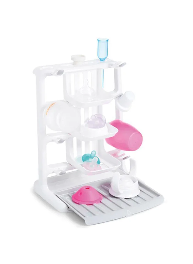 Munchkin Tidy Dry Space Saving Baby Bottle Drying Rack, White