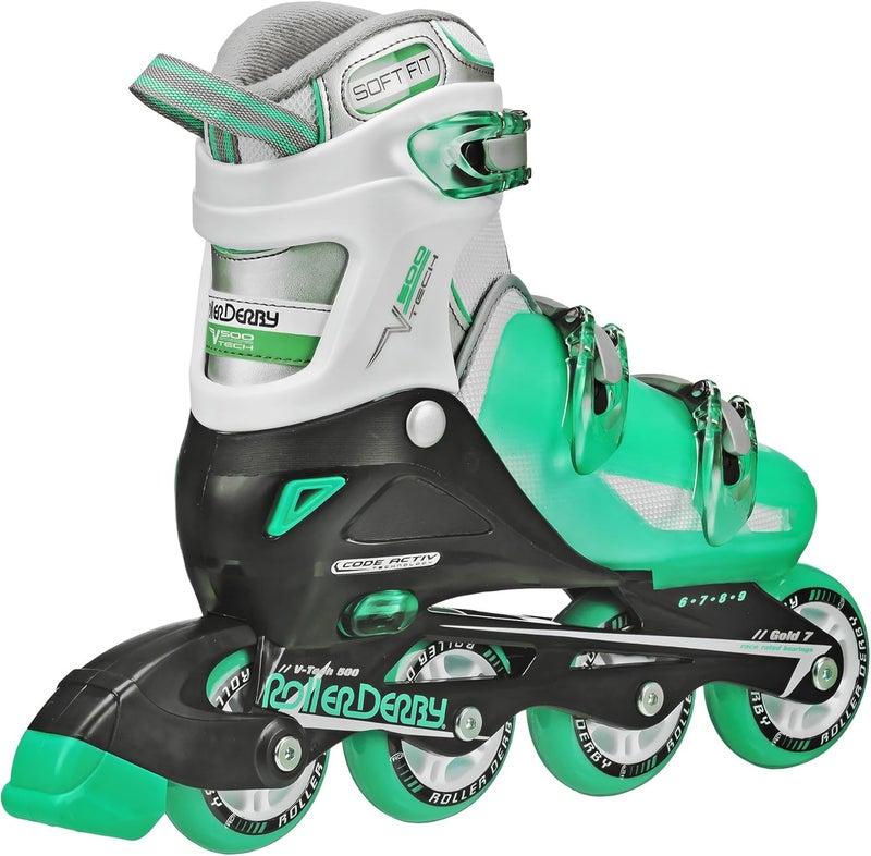 Roller Derby V-Tech 500 Adjustable Performance Inline Skates for Men, Women, Kids, Teens - Image 2