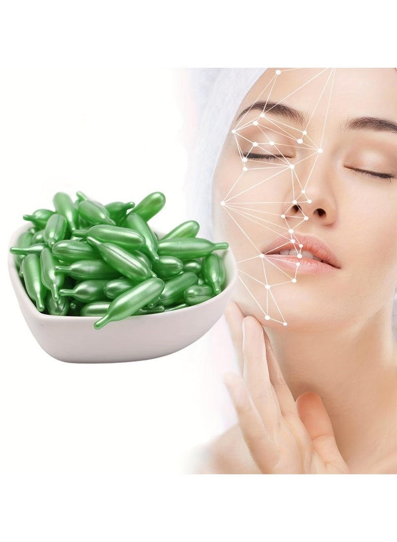 ANIMATE 60 Vitamin E & Aloe Vera Facial Essence Capsules – Brightening, Hydrating Serum for Face & Neck, Paraben-Free, Glossy Finish – Pre-Makeup Prep for All Skin Types (Men & Women) - Image 1