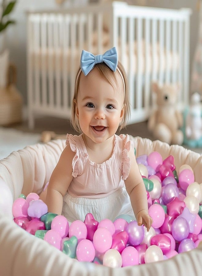 Realhaha Ball Pit Balls 50 PCS, Star Shapes for Babies Kids Playpen Plastic Balls for Babies Ball Pool Puppy Playballs,Purple - Image 2