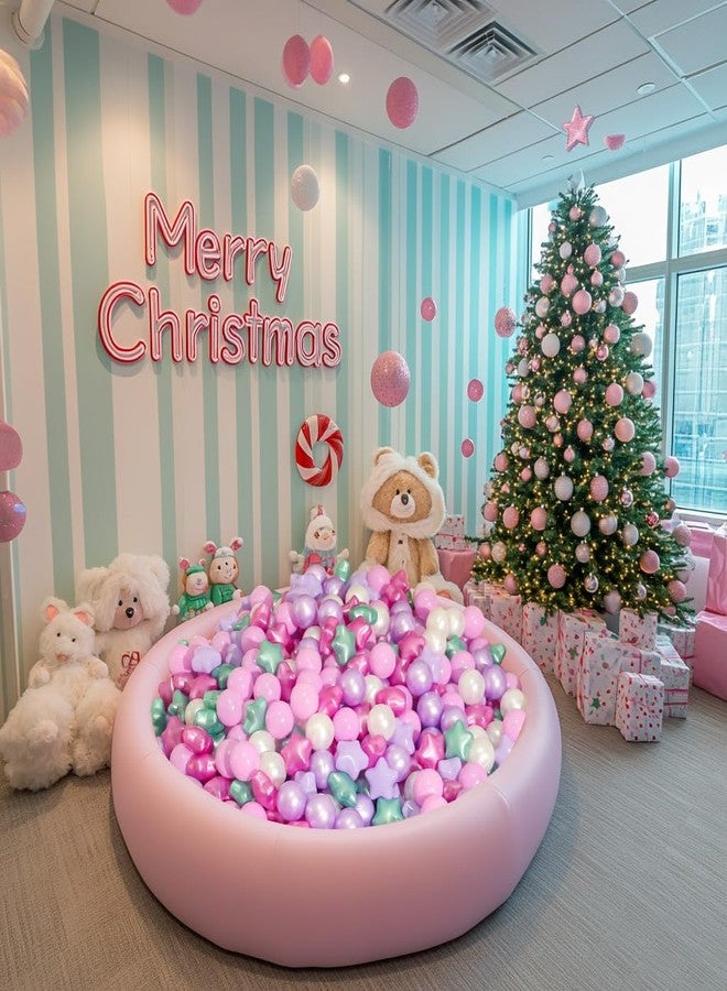 Realhaha Ball Pit Balls 50 PCS, Star Shapes for Babies Kids Playpen Plastic Balls for Babies Ball Pool Puppy Playballs,Purple - Image 4