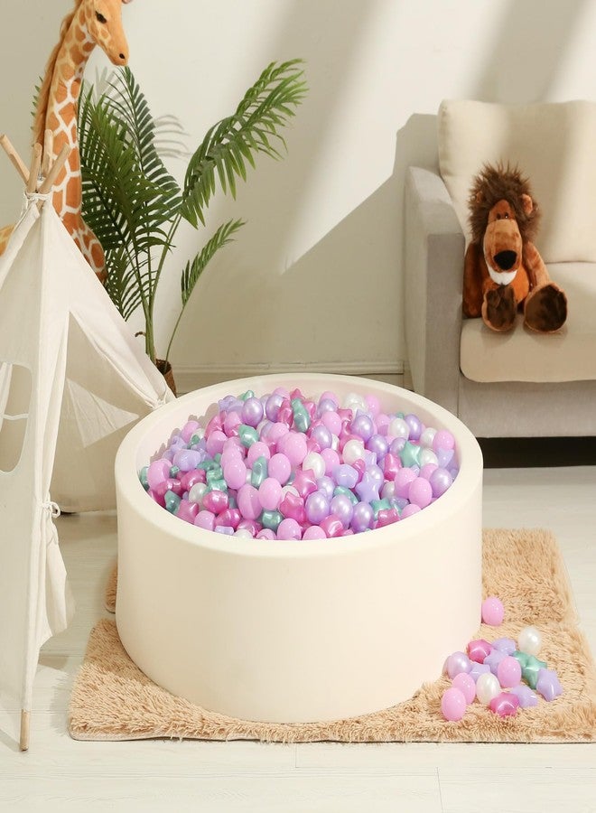 Realhaha Ball Pit Balls 50 PCS, Star Shapes for Babies Kids Playpen Plastic Balls for Babies Ball Pool Puppy Playballs,Purple - Image 3