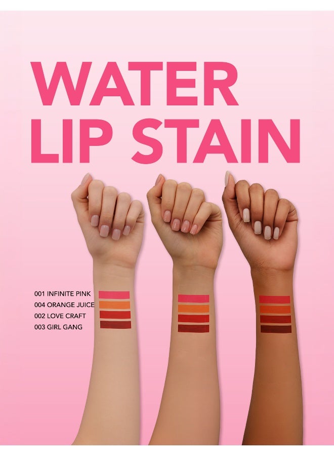 flormar Water Lip Stain – 004 Orange Juice – Water-Based Lip Tint, Transfer-Resistant Stain Effect, Lightweight Feel, Long-Wear Color 004 Orange Juice - Image 5