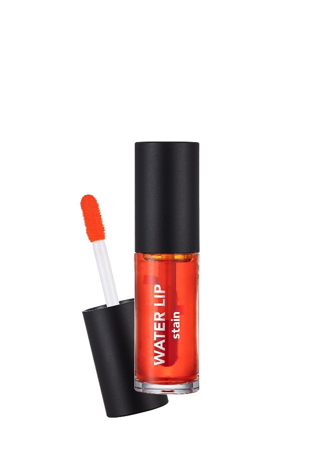 flormar Water Lip Stain – 004 Orange Juice – Water-Based Lip Tint, Transfer-Resistant Stain Effect, Lightweight Feel, Long-Wear Color 004 Orange Juice - Image 1