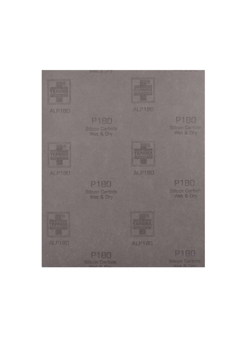 Taparia Taparia 9 X 11 Silicon Carbide Wet Or Dry Emery Sheet Grit 180 Pack Of 10 Alp 180  - Image 3