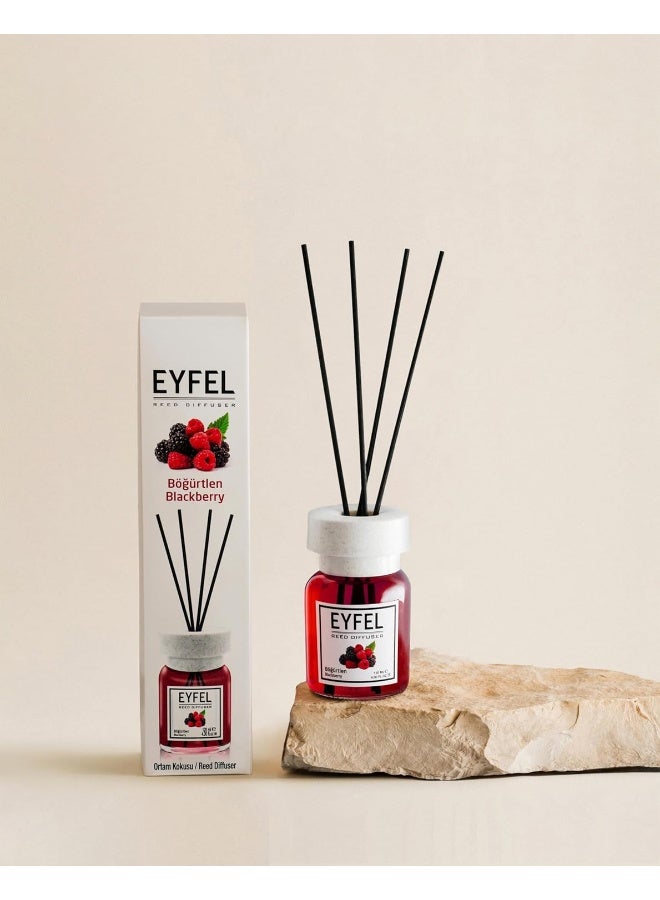 Eyfel Eau de Parfum Reed Diffuser Set - BlackBerry Scent 4.05 fl oz Oil Diffuser With Sticks for Home, Bathroom - Image 3