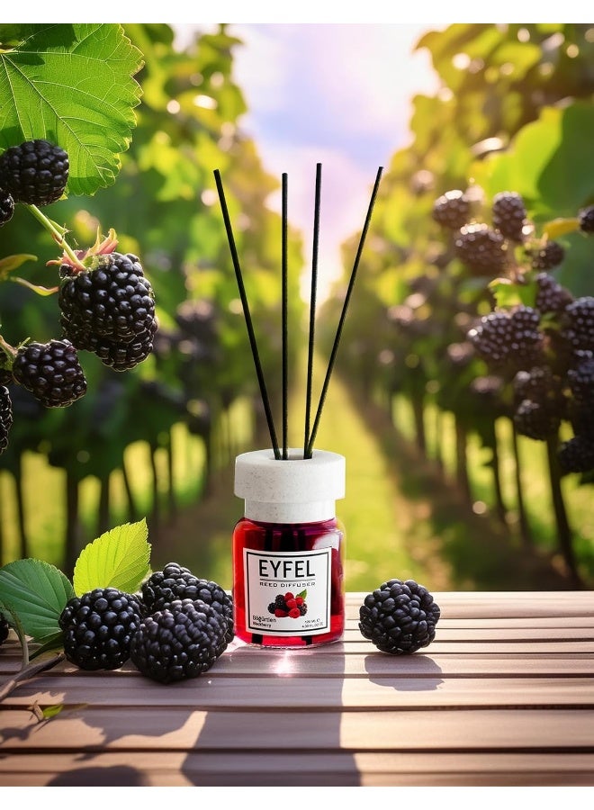 Eyfel Eau de Parfum Reed Diffuser Set - BlackBerry Scent 4.05 fl oz Oil Diffuser With Sticks for Home, Bathroom - Image 2