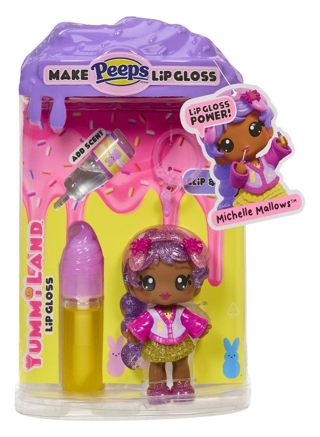 Yummiland x PEEPS Lip Gloss Doll- Michelle Mallows with Scented Lip Gloss, Ages 4+ - Image 1